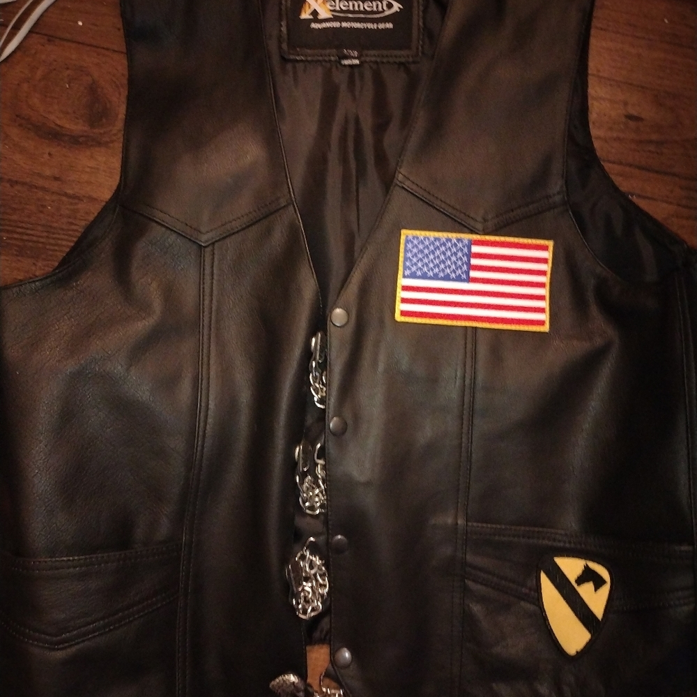 MEN LEATHER MOTORCYCLE STYLE JACKET BY ELEMENT